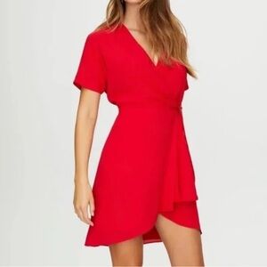 Babaton Vivid Red Mini Dress